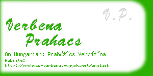 verbena prahacs business card